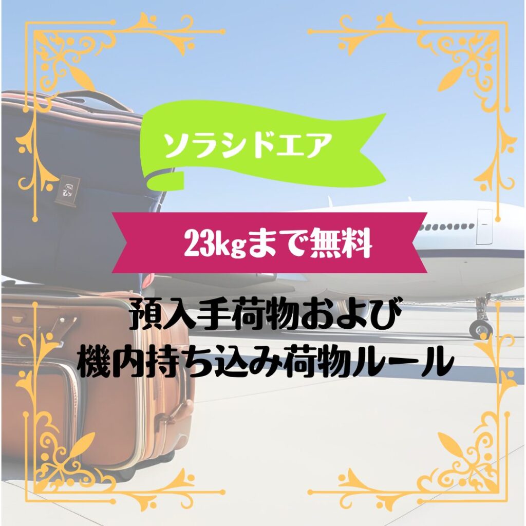 ソラシドエア 機内 持ち込み